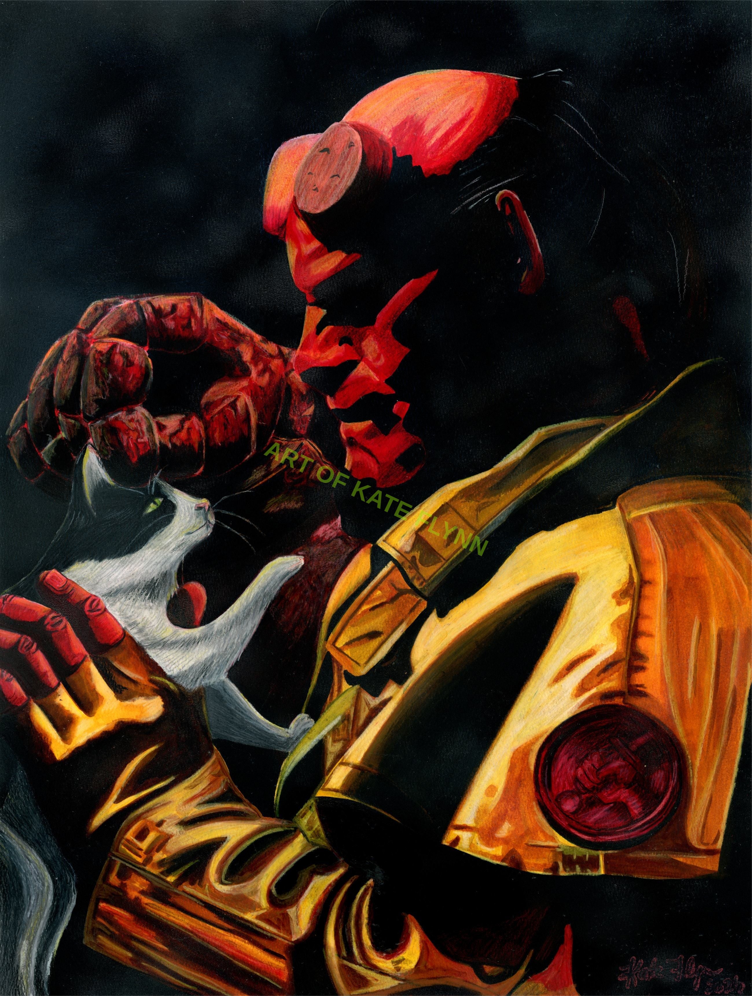 Hellboy Original Painting