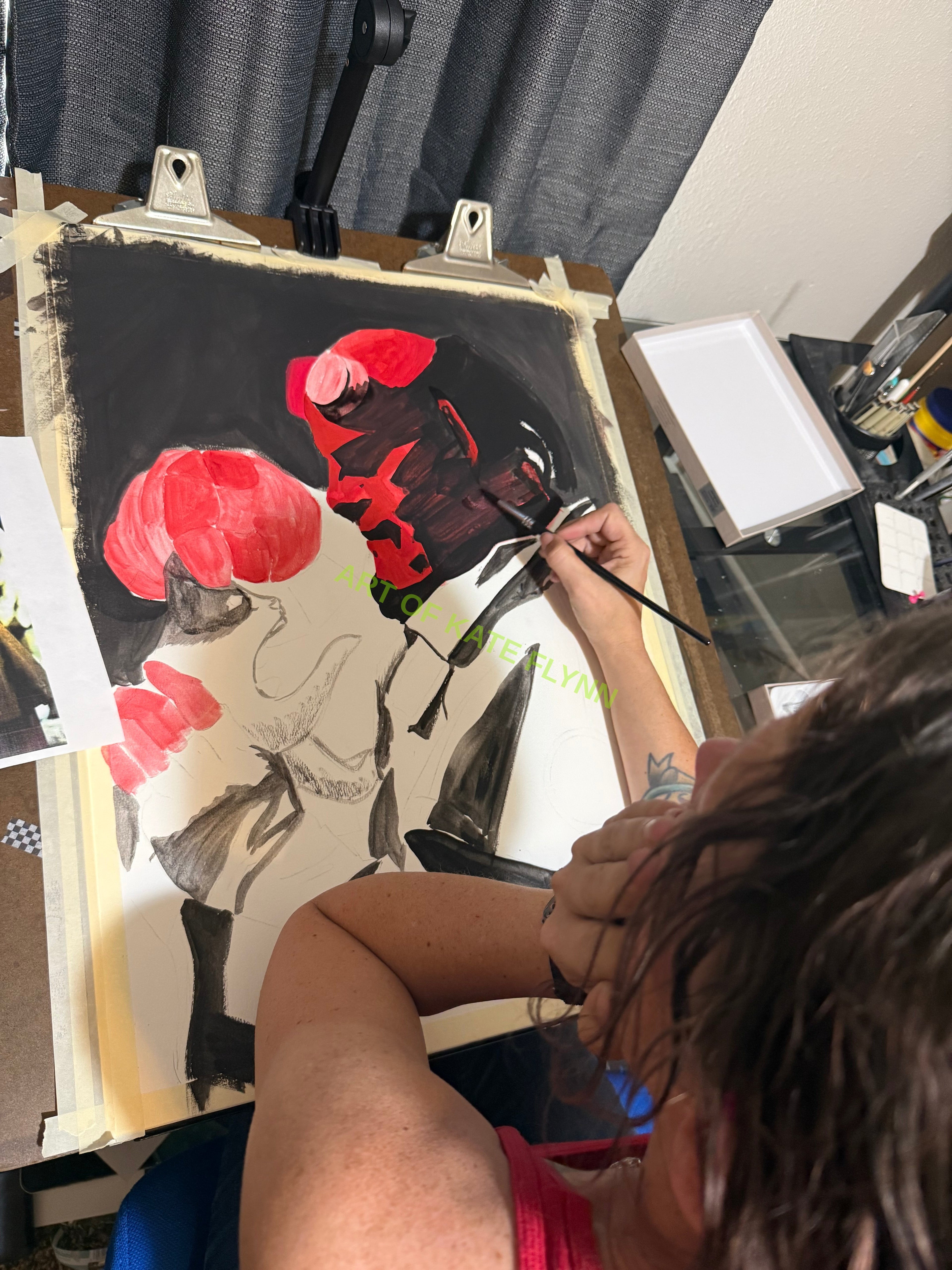 Hellboy Original Painting